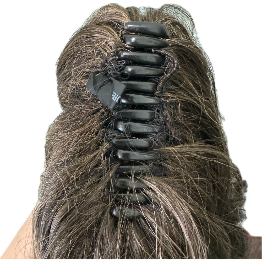 3pc Hairdo Dancing With The Stars Claw Clip Ponytail Extension Lot Wavy Brunette - Picture 5 of 9